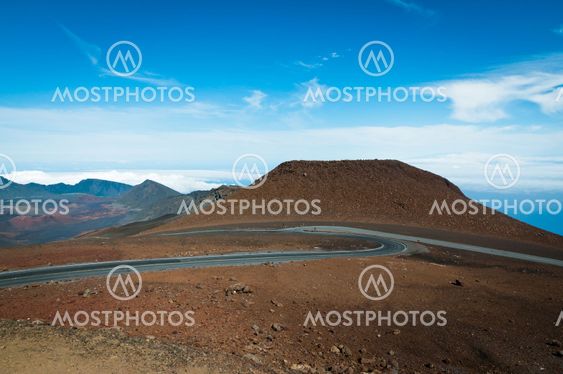 Road winding to the top of Haleakala