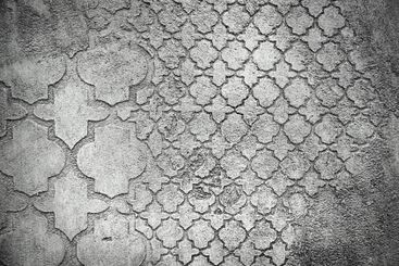 Concrete cement wall with decorative technique pattern...