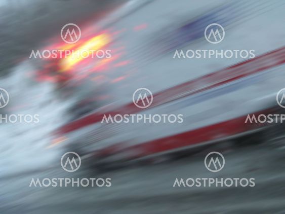Winter Accident Ambulance Blur