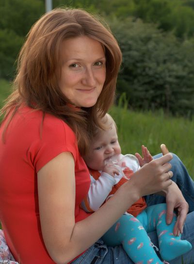 mother with baby outdoor