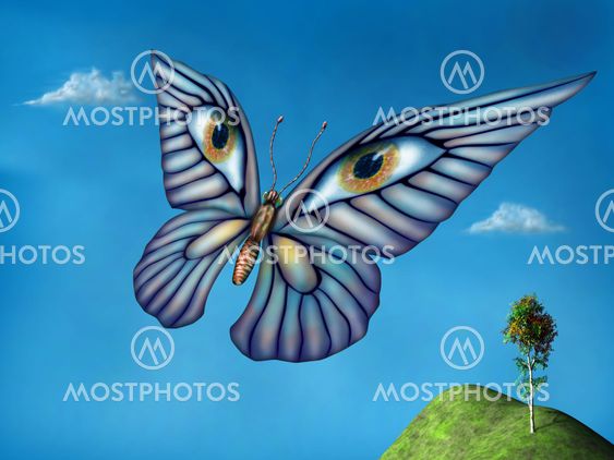 Surreal butterfly