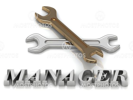 MANAGER- inscription of metal letters and 2 keys
