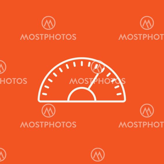Speedometer line icon.