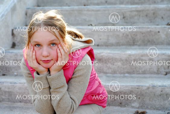 Girl child thinking
