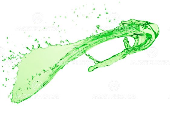 green liquid splash