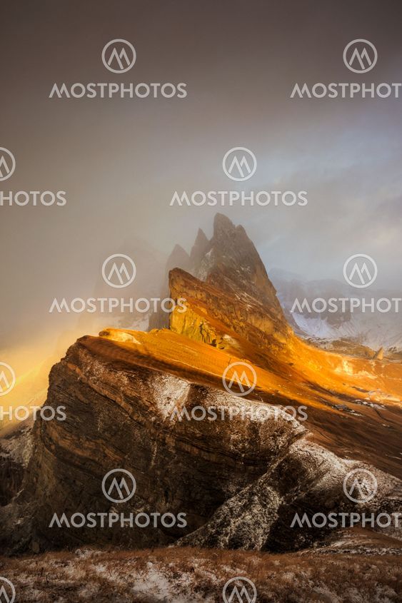 Seceda sunset, italy