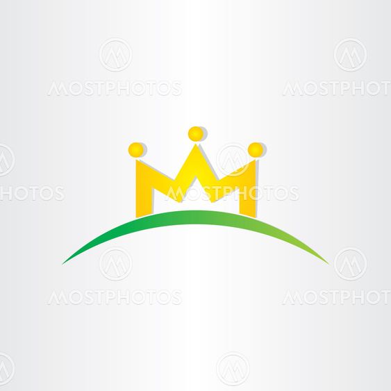 double letter m crown people icon