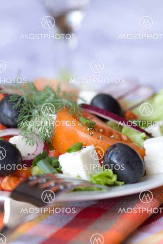 Healthy greek salad