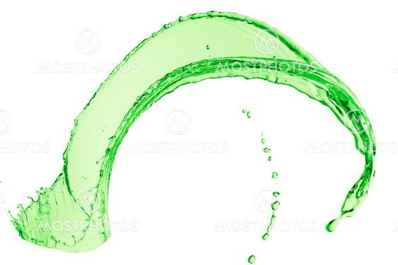 green liquid splash