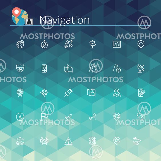 Navigation Line Icons