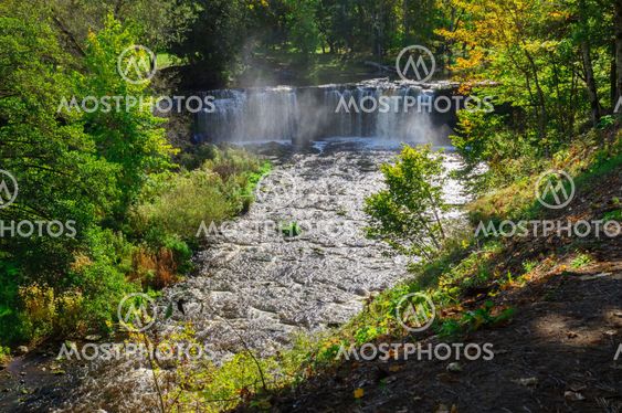 Autumnal view on Keila-Joa waterfall, Estonia