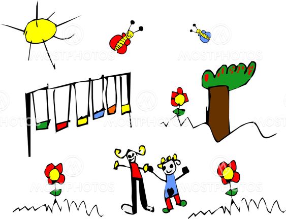 Spring time Child drawing
