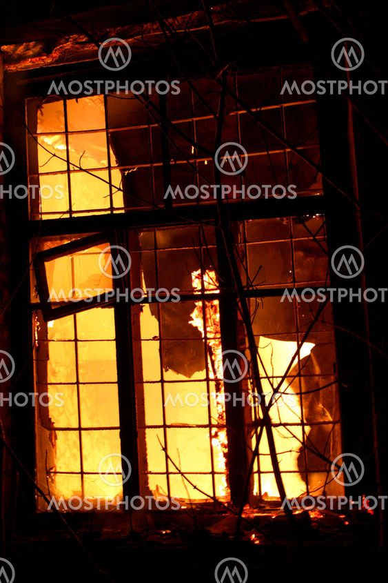 the flame comes out of the window