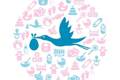 baby icons in circle