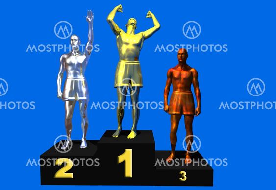 Winners podium