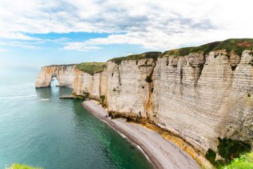 Beautiful seaside landscape of cliffs on the Normandy...