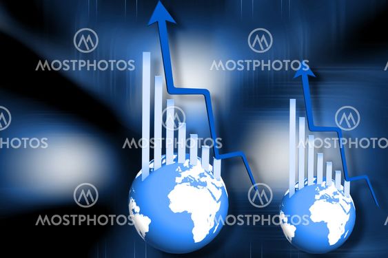 Globe och Business diagram