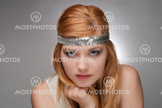 Beautiful young woman hippie