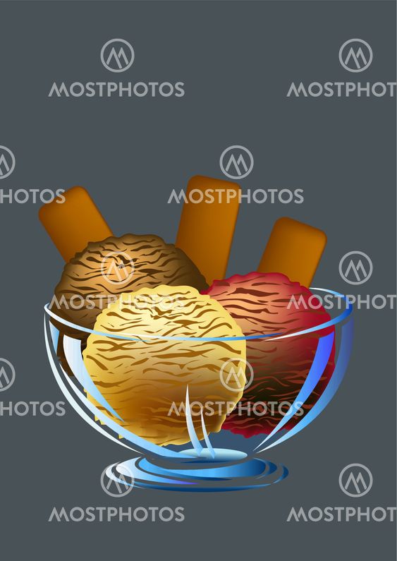 Ice creams and biscuits