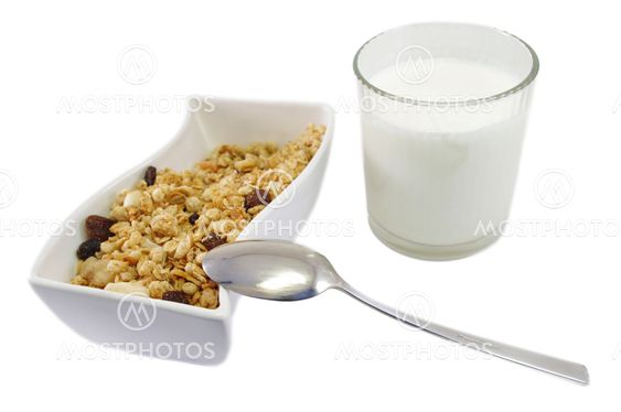 Bowl Of Muesli and milk