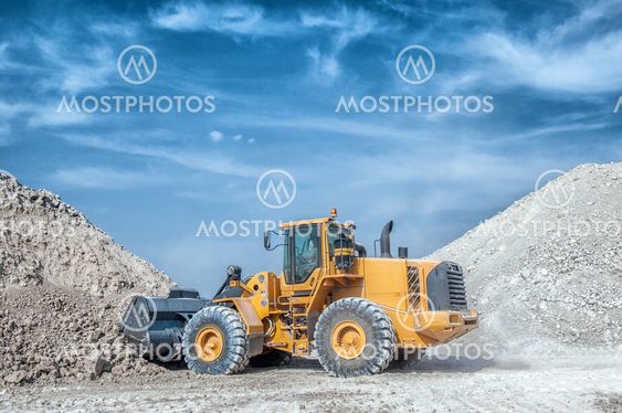 Excavator loader with backhoe works