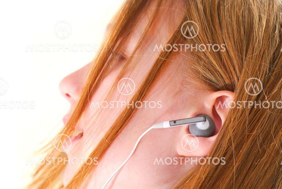 Girl listen music