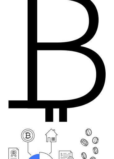 Bitcoin symbol and related financial concepts, including...