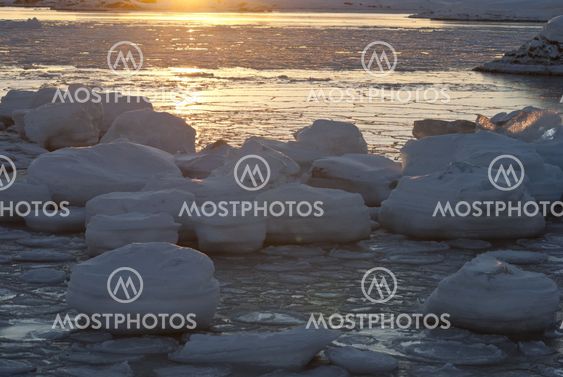 Sun and ice.