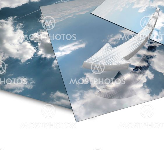 Cloud Panorama With Arrow
