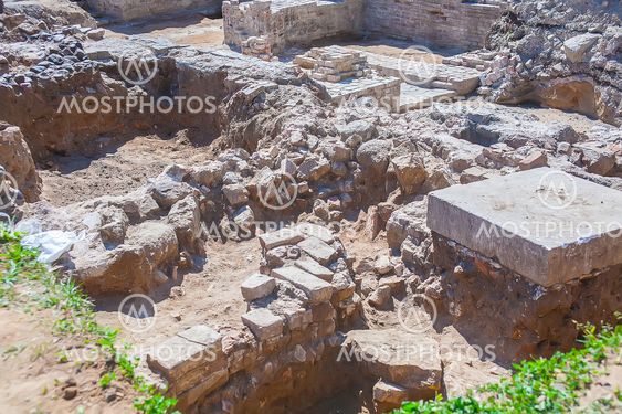 archeological excavations of ancient temple