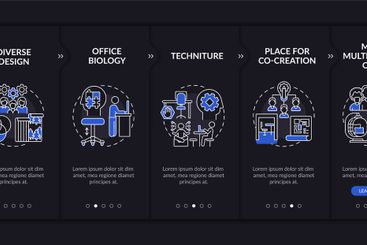 Occupational trends onboarding vector template