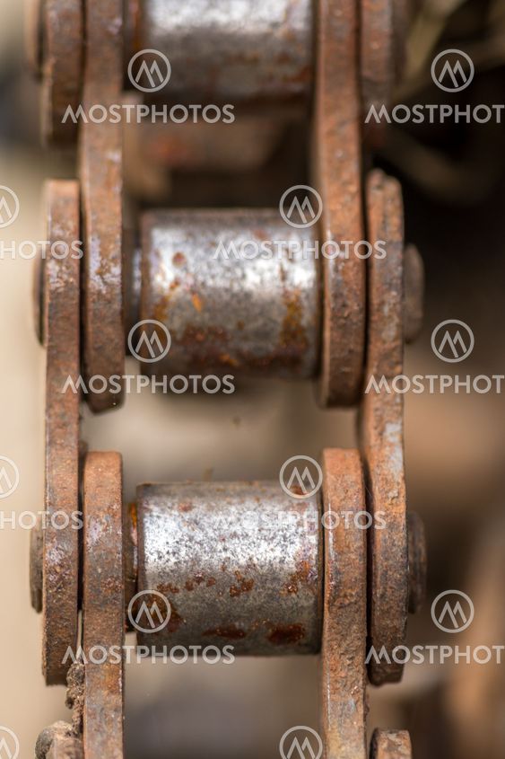 vintage rusty chain