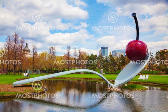 The Spoonbridge and Cherry at the Minneapolis Sculpture...