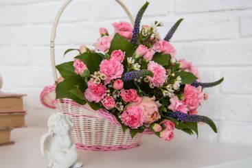 beautiful colourful blossoming flowers bouquet of fresh...