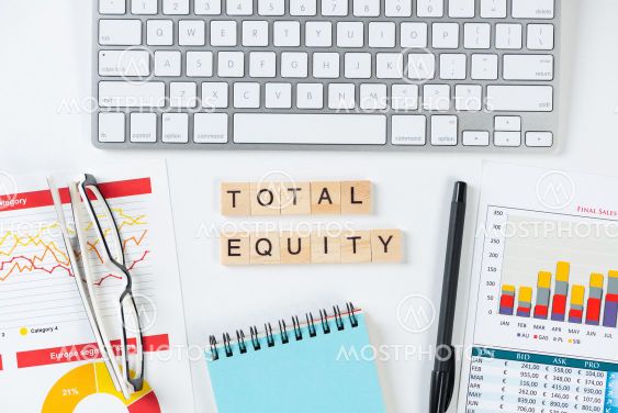 Total equity concept with letters