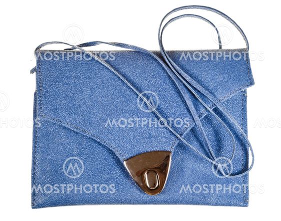 leather small flat handbag