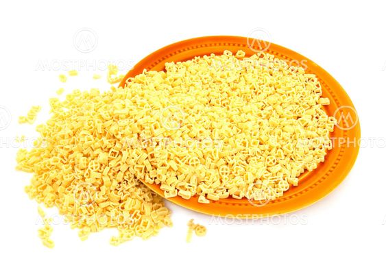 Uncooked italian pasta
