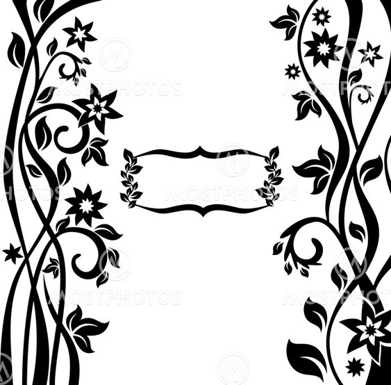 abstract floral frame