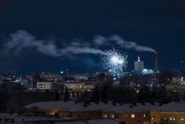 Fyrverkeri över Eskilstuna