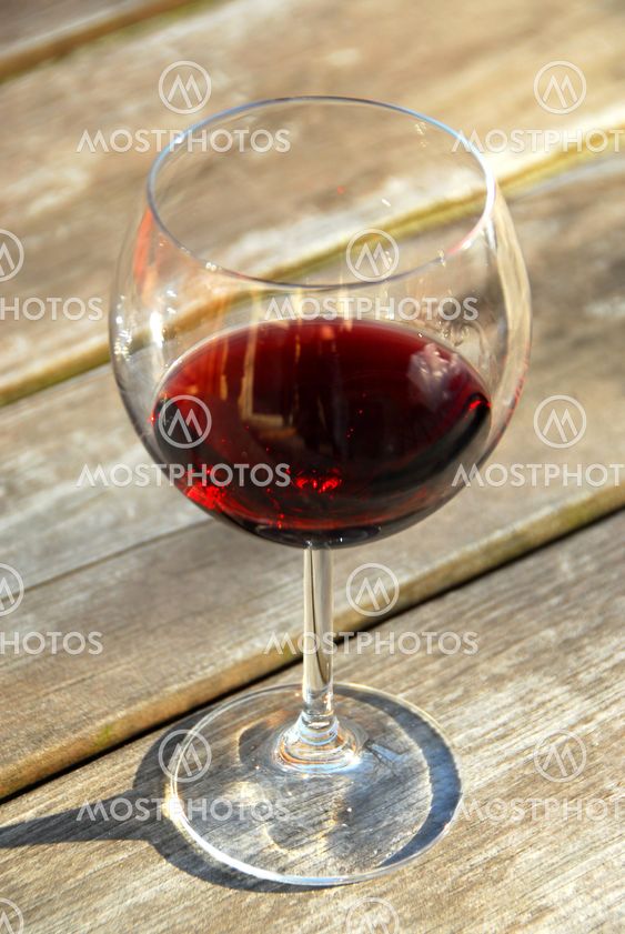 Glass of red wine