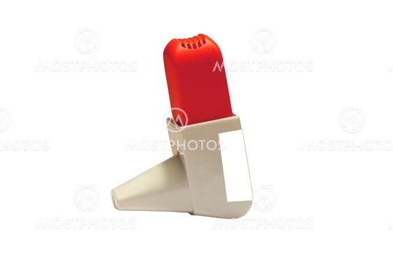 Asthma Inhaler Isolated Over White