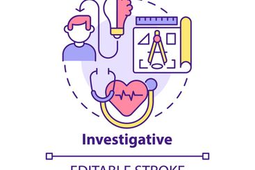 Investigative occupation concept icon