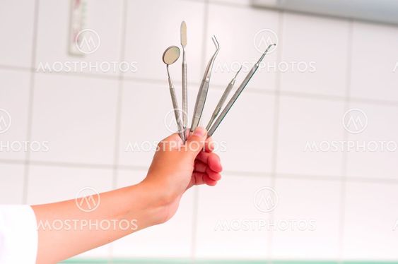 set of dental tools