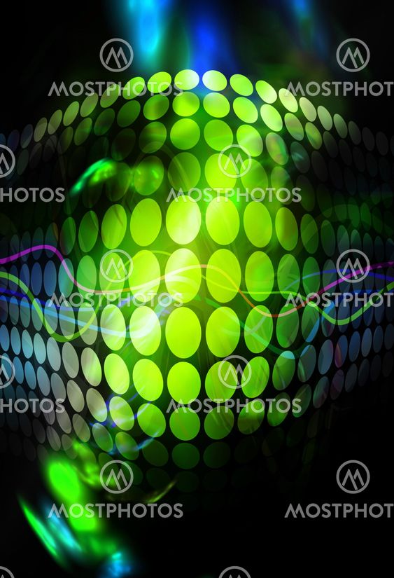 Funky Green Circles Background