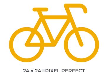Bicycle duotone color ui icon