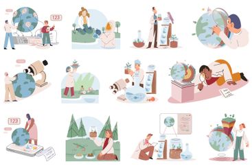 Scientific experiment. The occupation researcher...