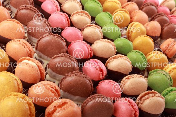 Colorful variety macaroons