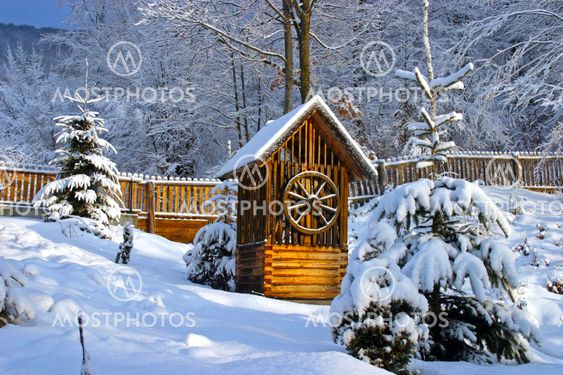 Draw-well in the winter garden