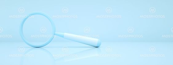 3d rendering of magnifying glass