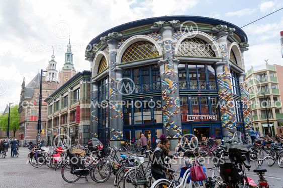 The Hague, Netherlands - May 8, 2015: People shopping on venestraat shopping street in The Hague